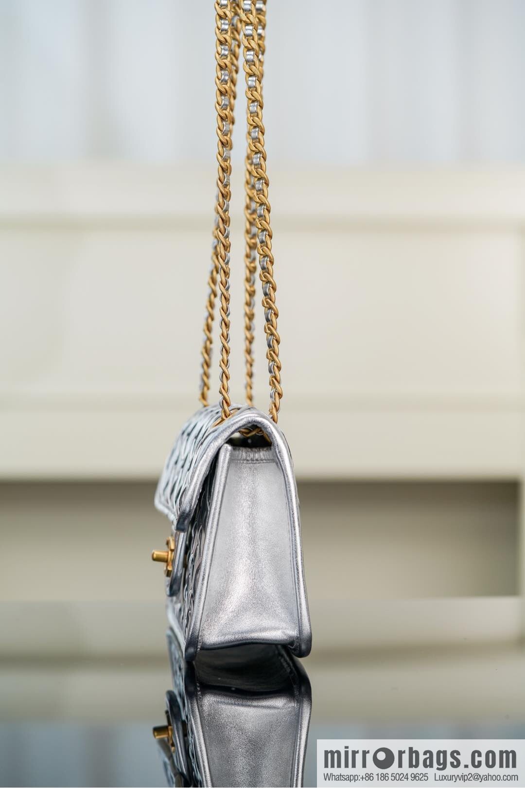 𝐂𝐡𝐚𝐧𝐞𝐥 𝟐𝟓𝐜 show new braided chain bag AS4797 silver