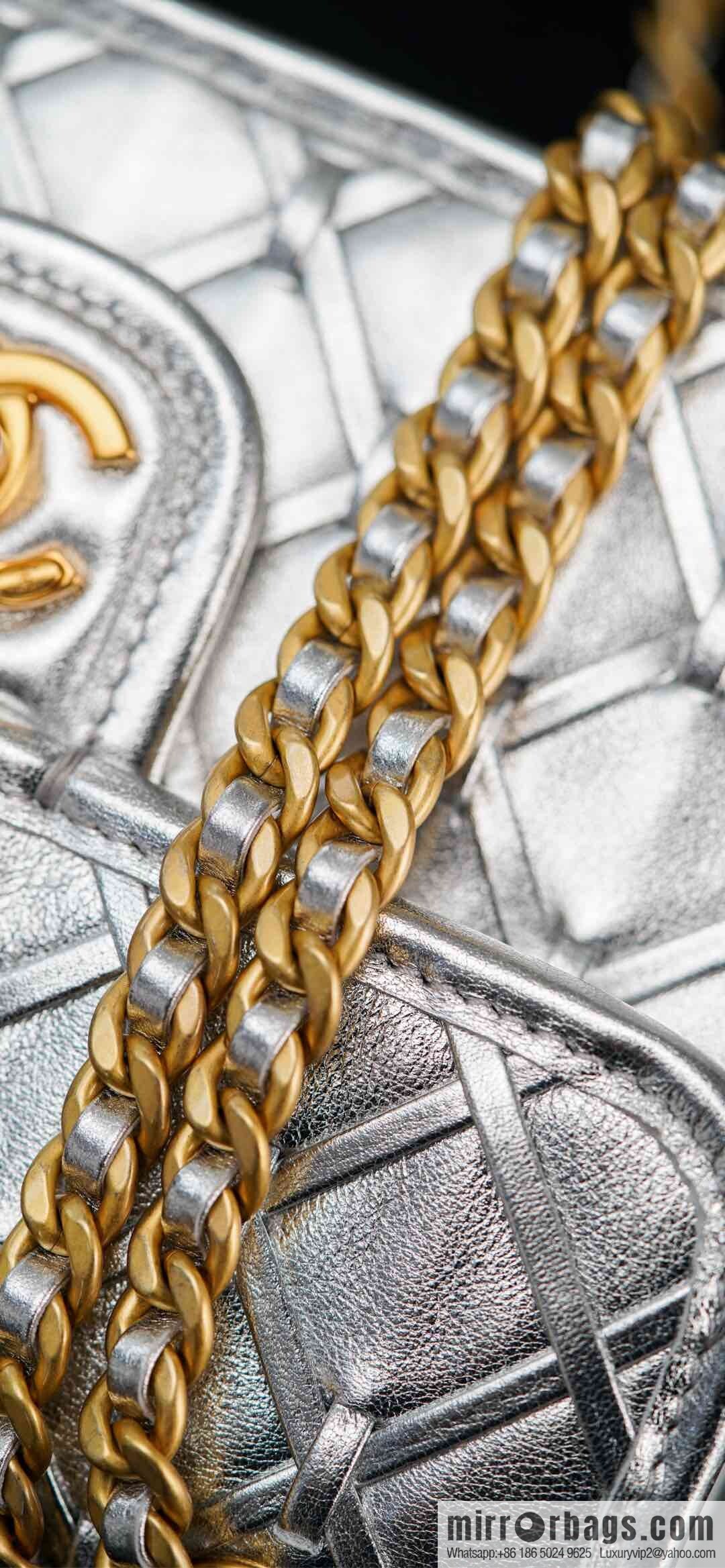 𝐂𝐡𝐚𝐧𝐞𝐥 𝟐𝟓𝐜 show new braided chain bag AS4797 silver