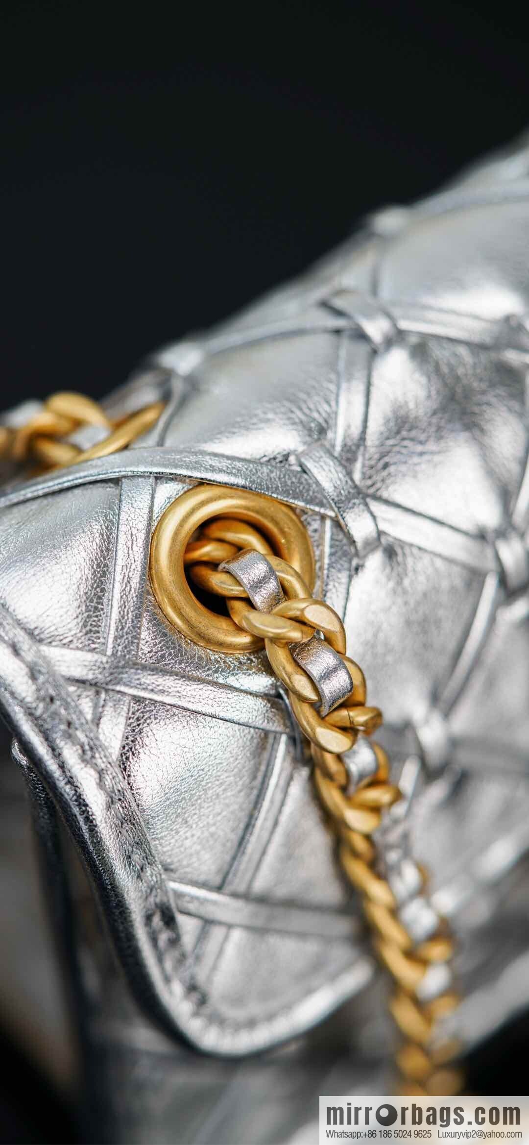 𝐂𝐡𝐚𝐧𝐞𝐥 𝟐𝟓𝐜 show new braided chain bag AS4797 silver