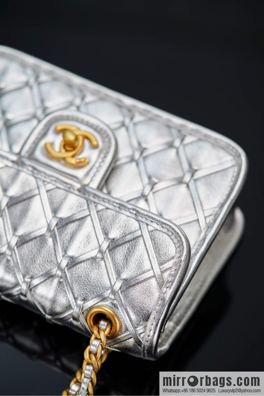 𝐂𝐡𝐚𝐧𝐞𝐥 𝟐𝟓𝐜 show new braided chain bag AS4797 silver