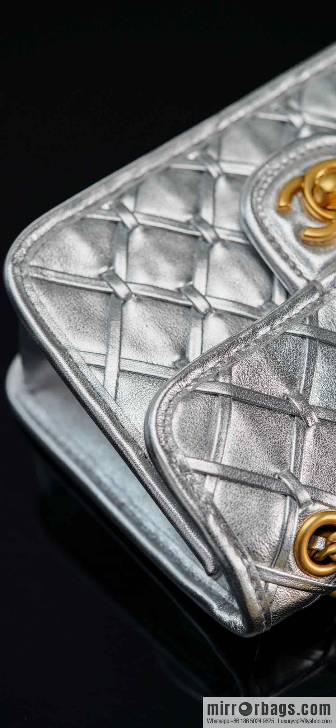 𝐂𝐡𝐚𝐧𝐞𝐥 𝟐𝟓𝐜 show new braided chain bag AS4797 silver