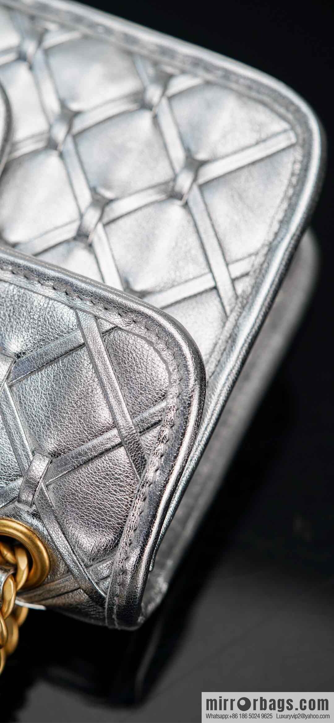 𝐂𝐡𝐚𝐧𝐞𝐥 𝟐𝟓𝐜 show new braided chain bag AS4797 silver