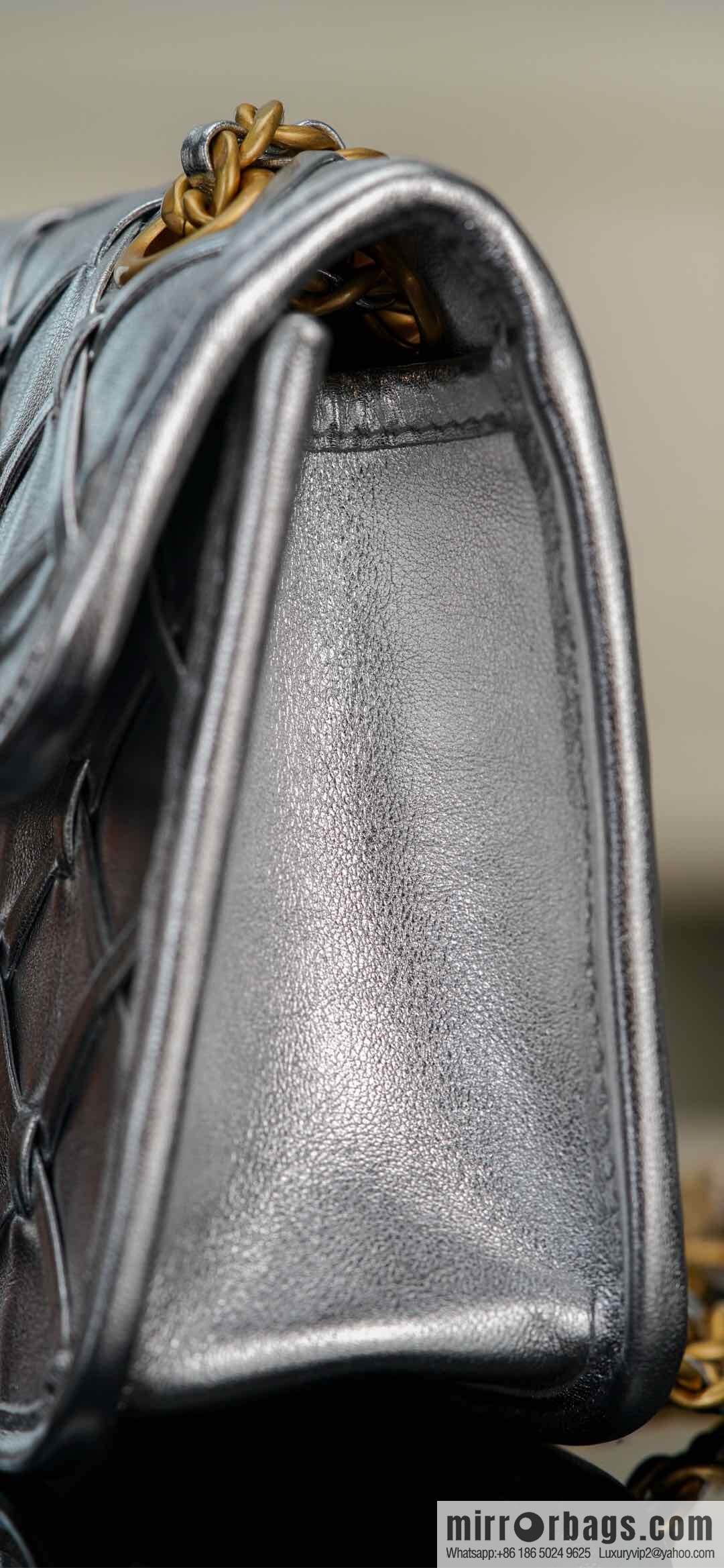 𝐂𝐡𝐚𝐧𝐞𝐥 𝟐𝟓𝐜 show new braided chain bag AS4797 silver