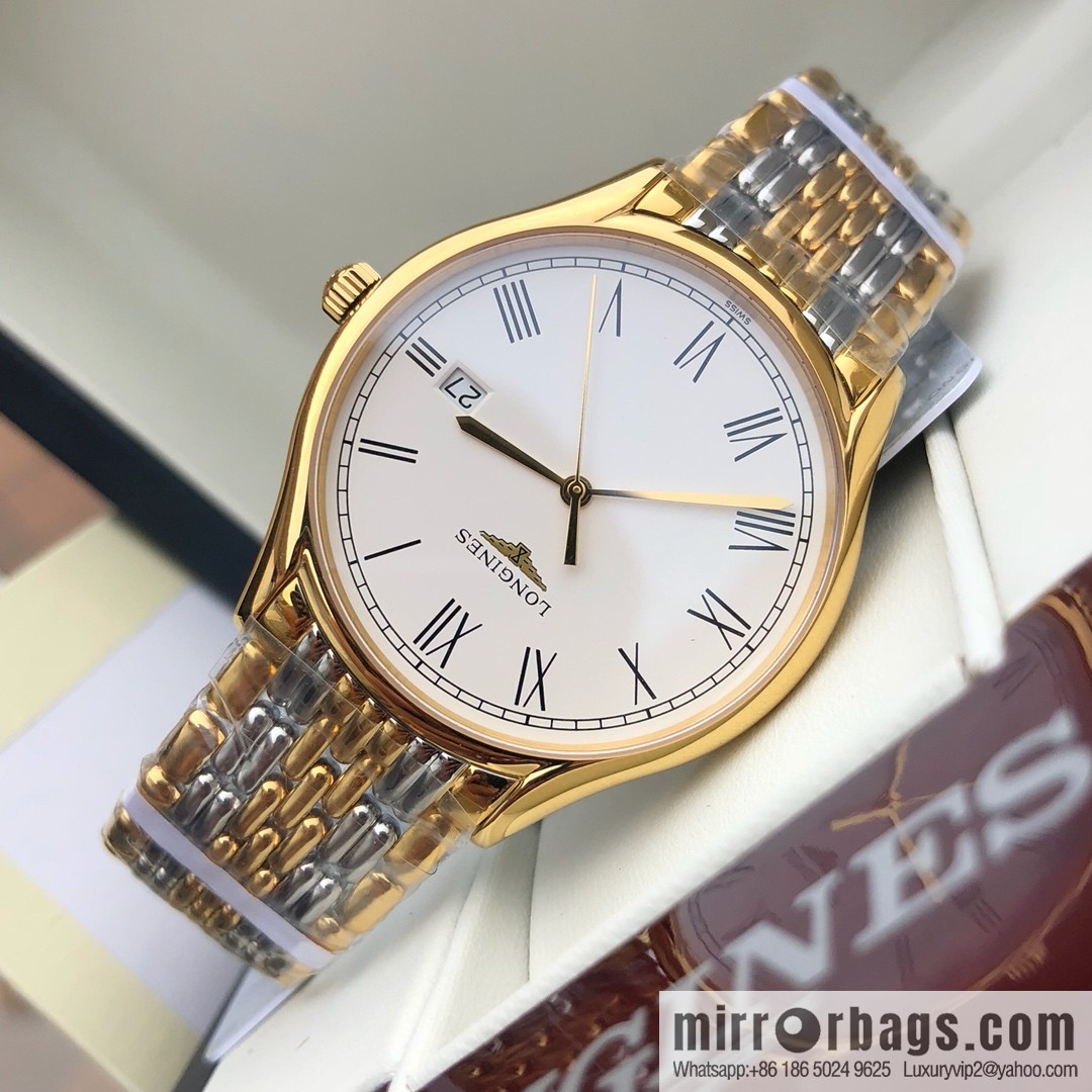 Longines Luya Series - Casual Fashion Couple Ladies Quartz Watch Men's 39mm, Women's 24mm