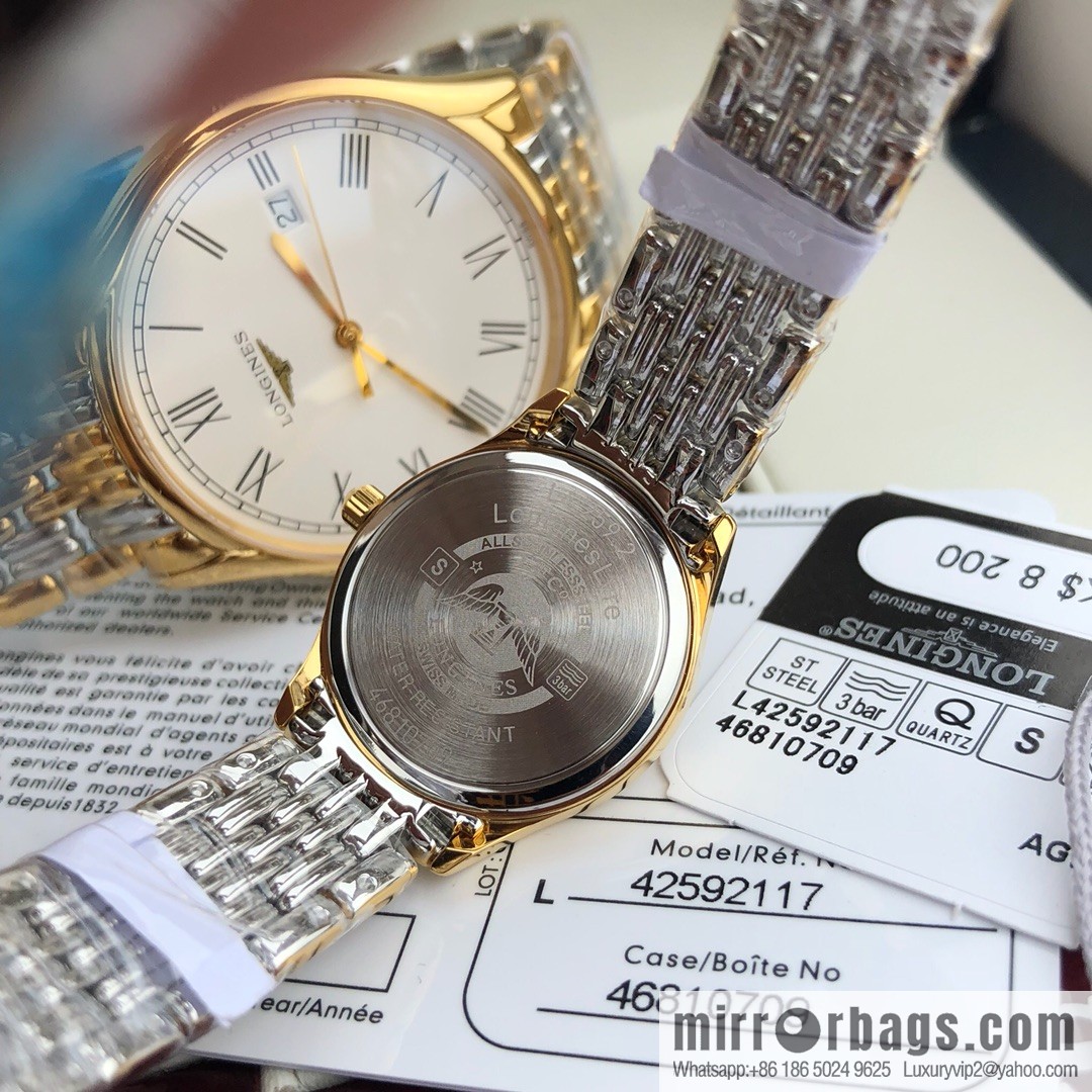 Longines Luya Series - Casual Fashion Couple Ladies Quartz Watch Men's 39mm, Women's 24mm