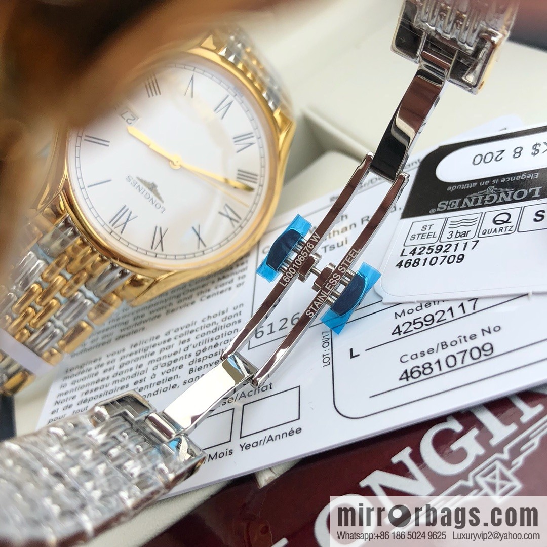 Longines Luya Series - Casual Fashion Couple Ladies Quartz Watch Men's 39mm, Women's 24mm