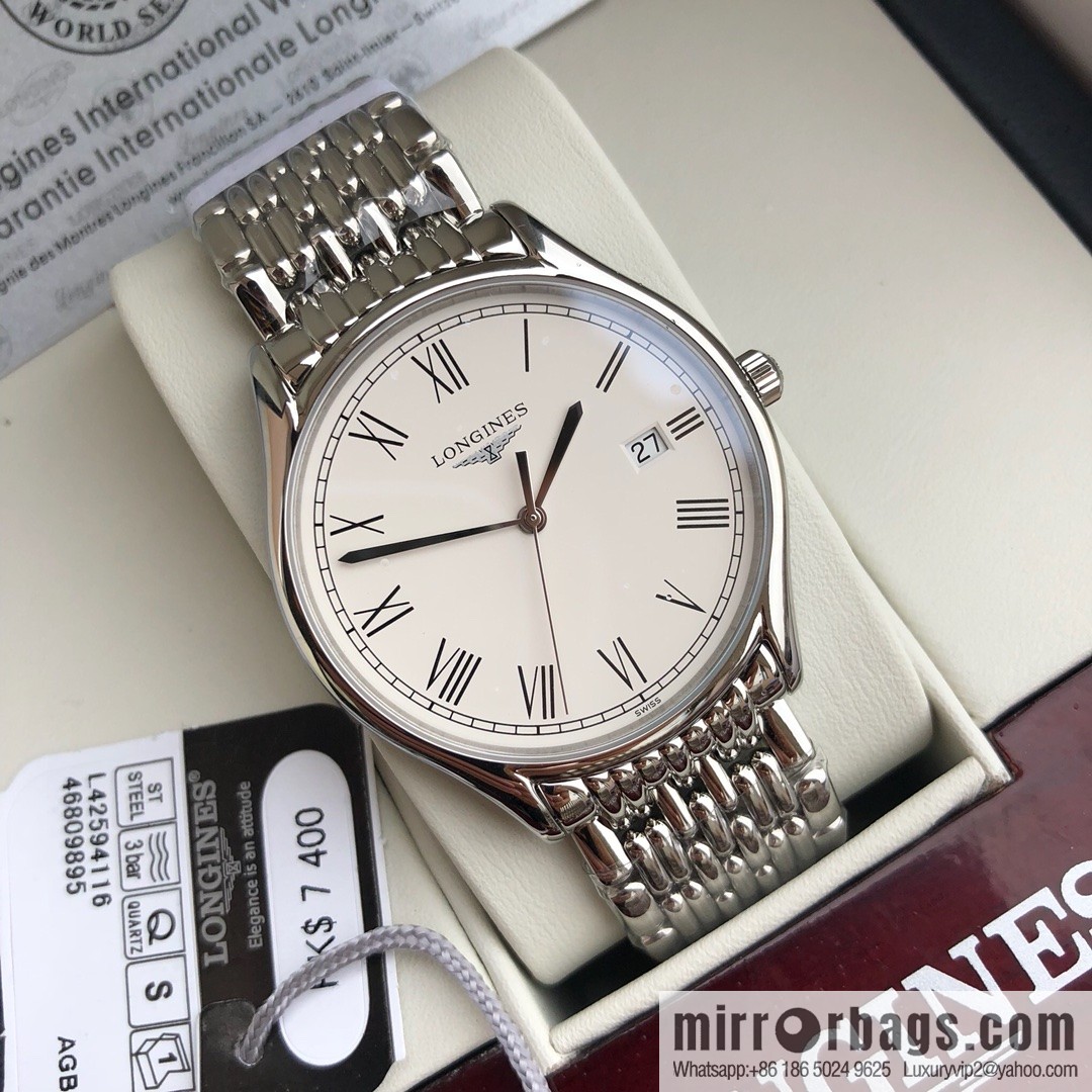 Longines Luya Series - Casual Fashion Couple Ladies Quartz Watch Men's 39mm, Women's 24mm