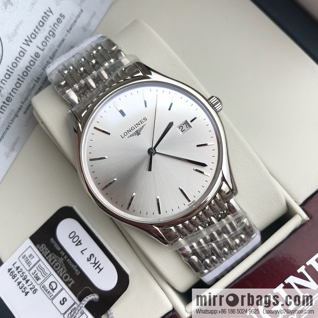 Longines Luya Series - Casual Fashion Couple Ladies Quartz Watch Men's 39mm, Women's 24mm