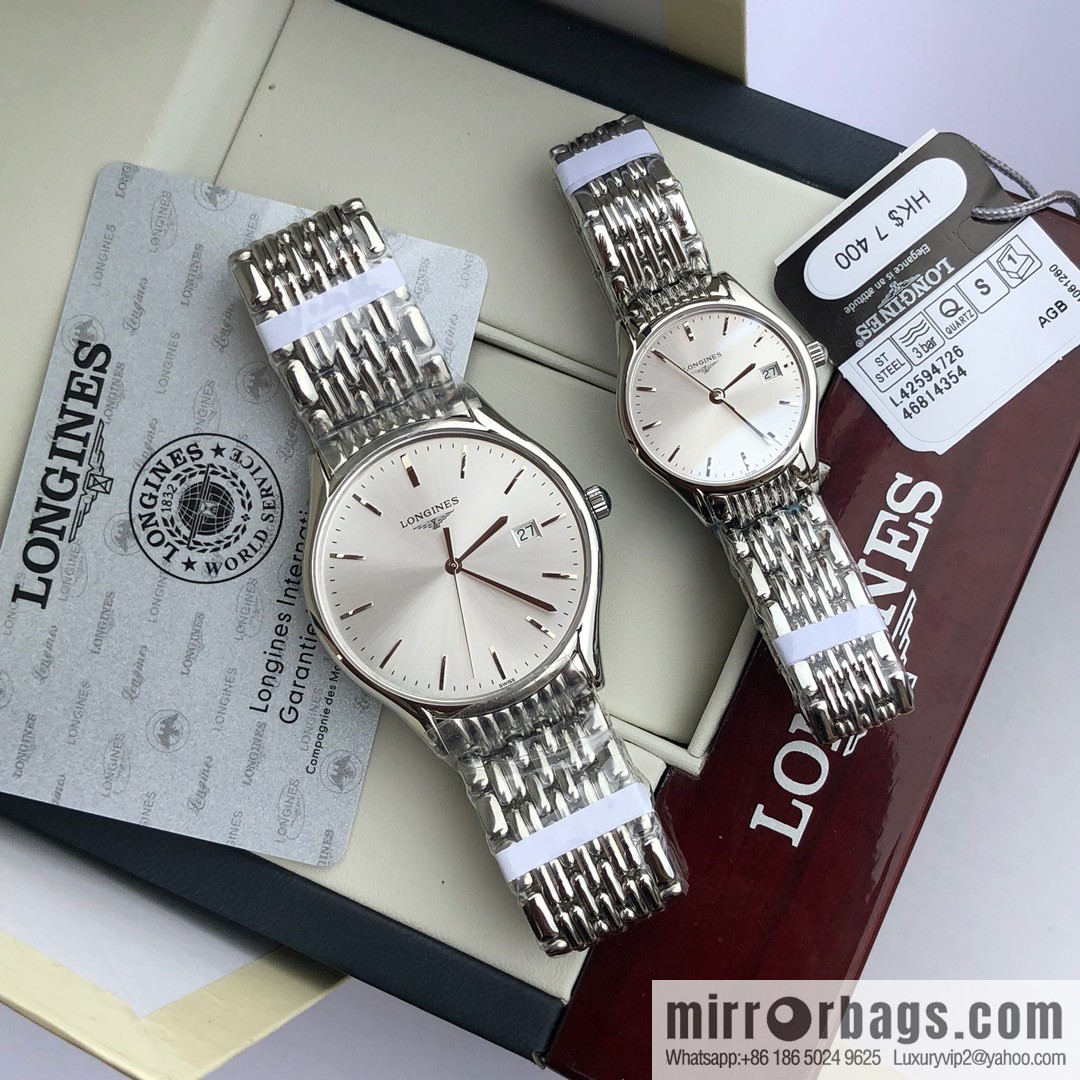 Longines Luya Series - Casual Fashion Couple Ladies Quartz Watch Men's 39mm, Women's 24mm