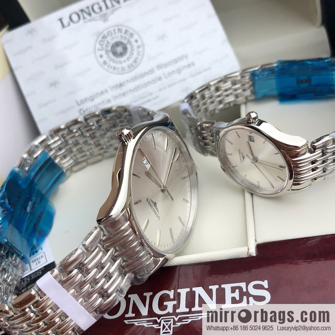 Longines Luya Series - Casual Fashion Couple Ladies Quartz Watch Men's 39mm, Women's 24mm