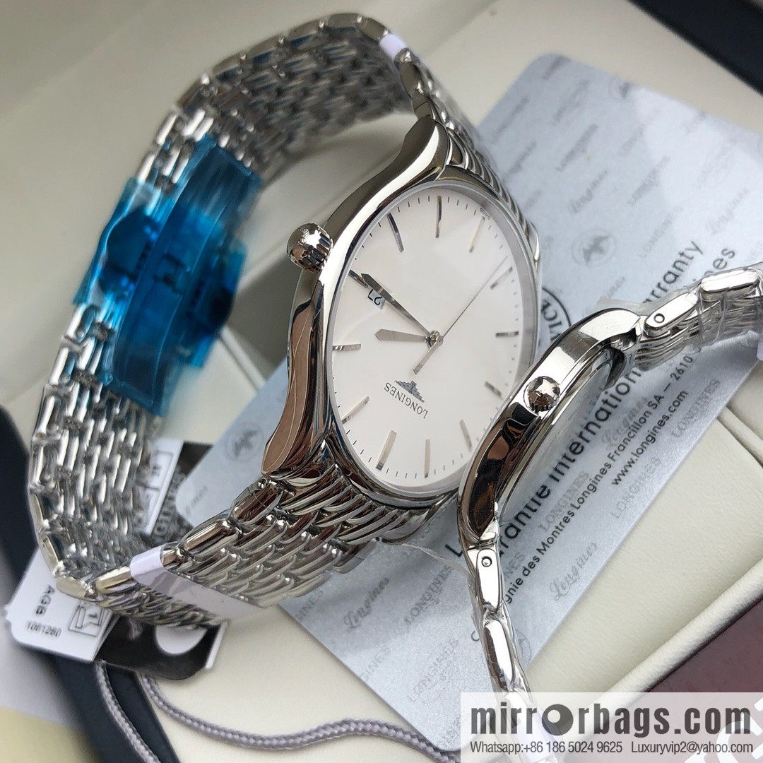 The classic undefeated Longines Luya series - casual fashion couple women's quartz watch men's 39mm, women's 24mm, the same size and price