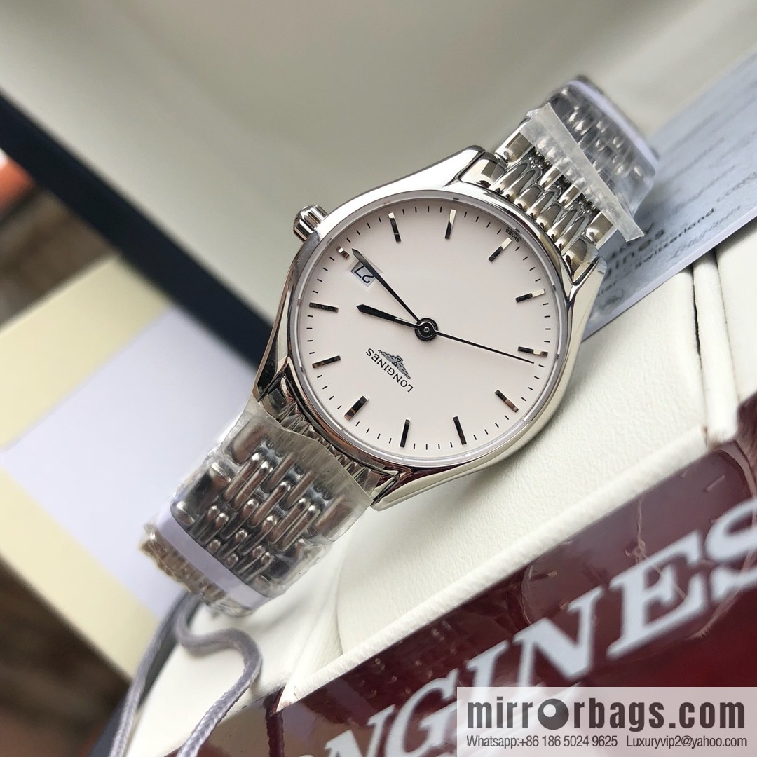 The classic undefeated Longines Luya series - casual fashion couple women's quartz watch men's 39mm, women's 24mm, the same size and price
