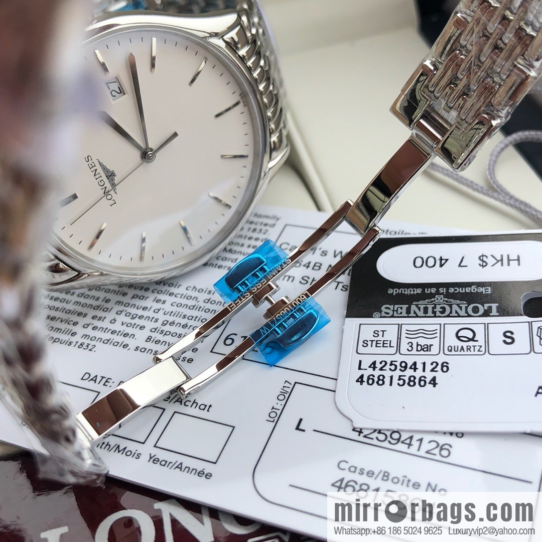 The classic undefeated Longines Luya series - casual fashion couple women's quartz watch men's 39mm, women's 24mm, the same size and price