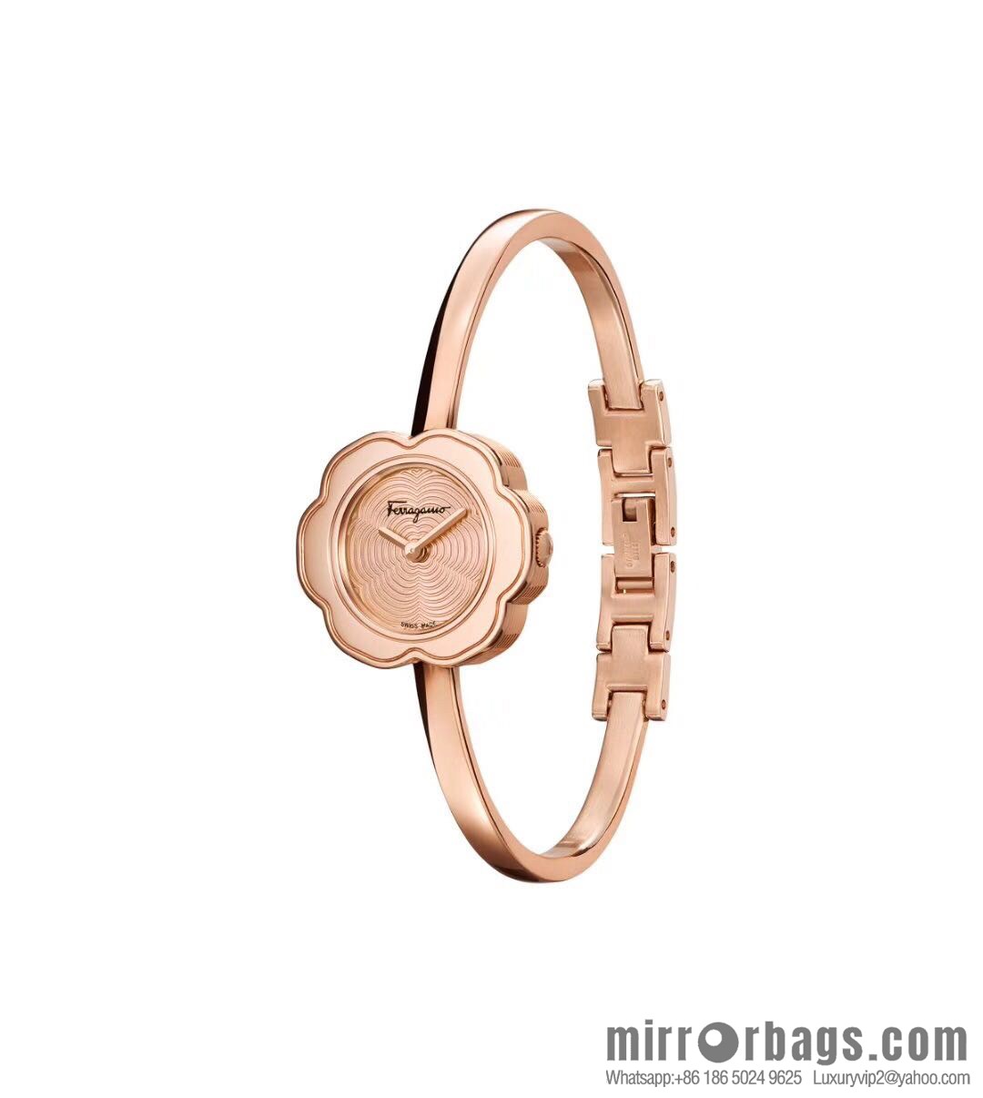 🎉🎉New counters are updated simultaneously! Ferragamo Salvatore Ladies Watch Flower Shape 26mm Sapphire Glass Swiss Quartz Movement