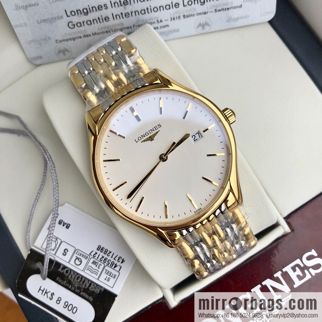 Longines Luya Series - Casual Fashion Couple Ladies Quartz Watch Men's 39mm, Women's 24mm