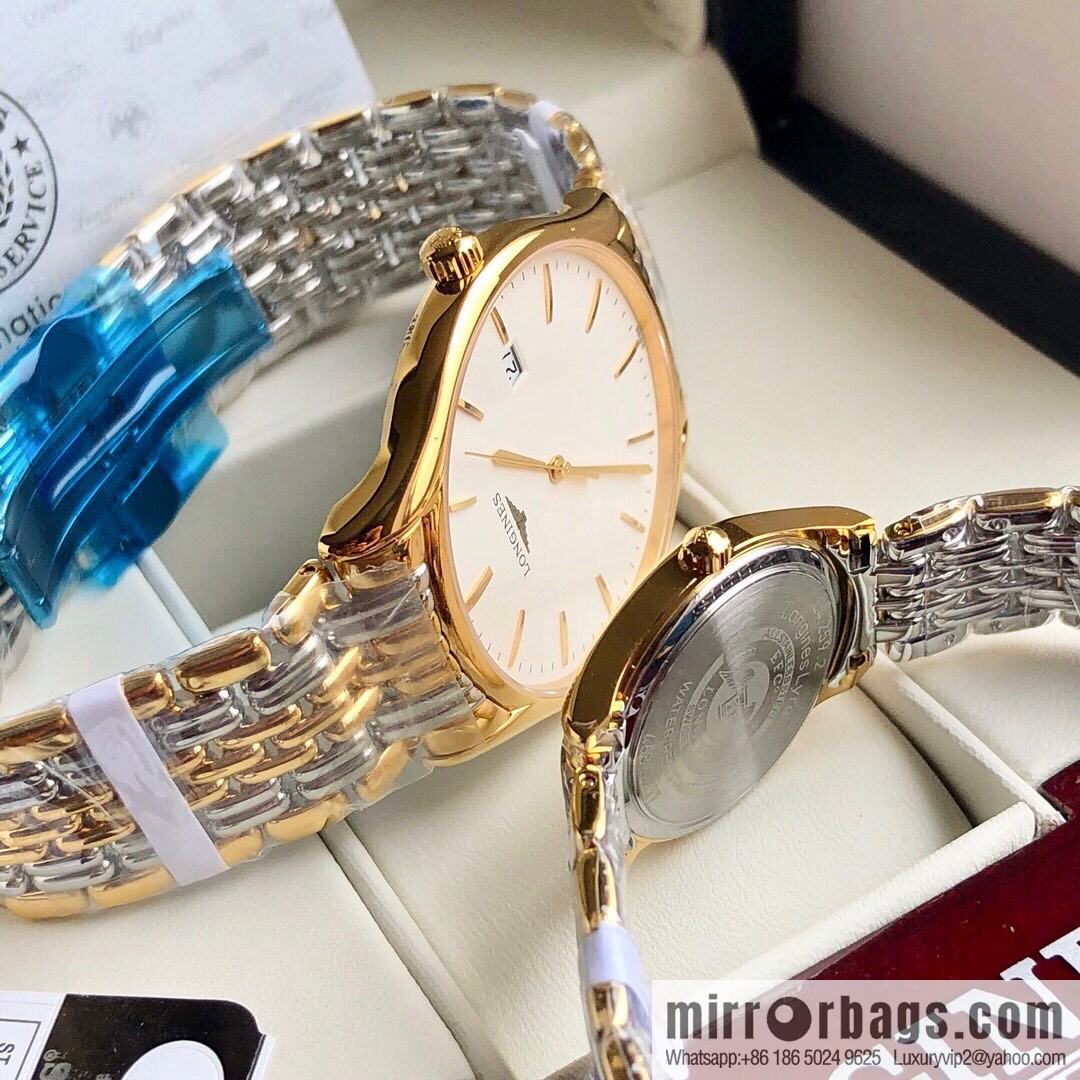 Longines Luya Series - Casual Fashion Couple Ladies Quartz Watch Men's 39mm, Women's 24mm