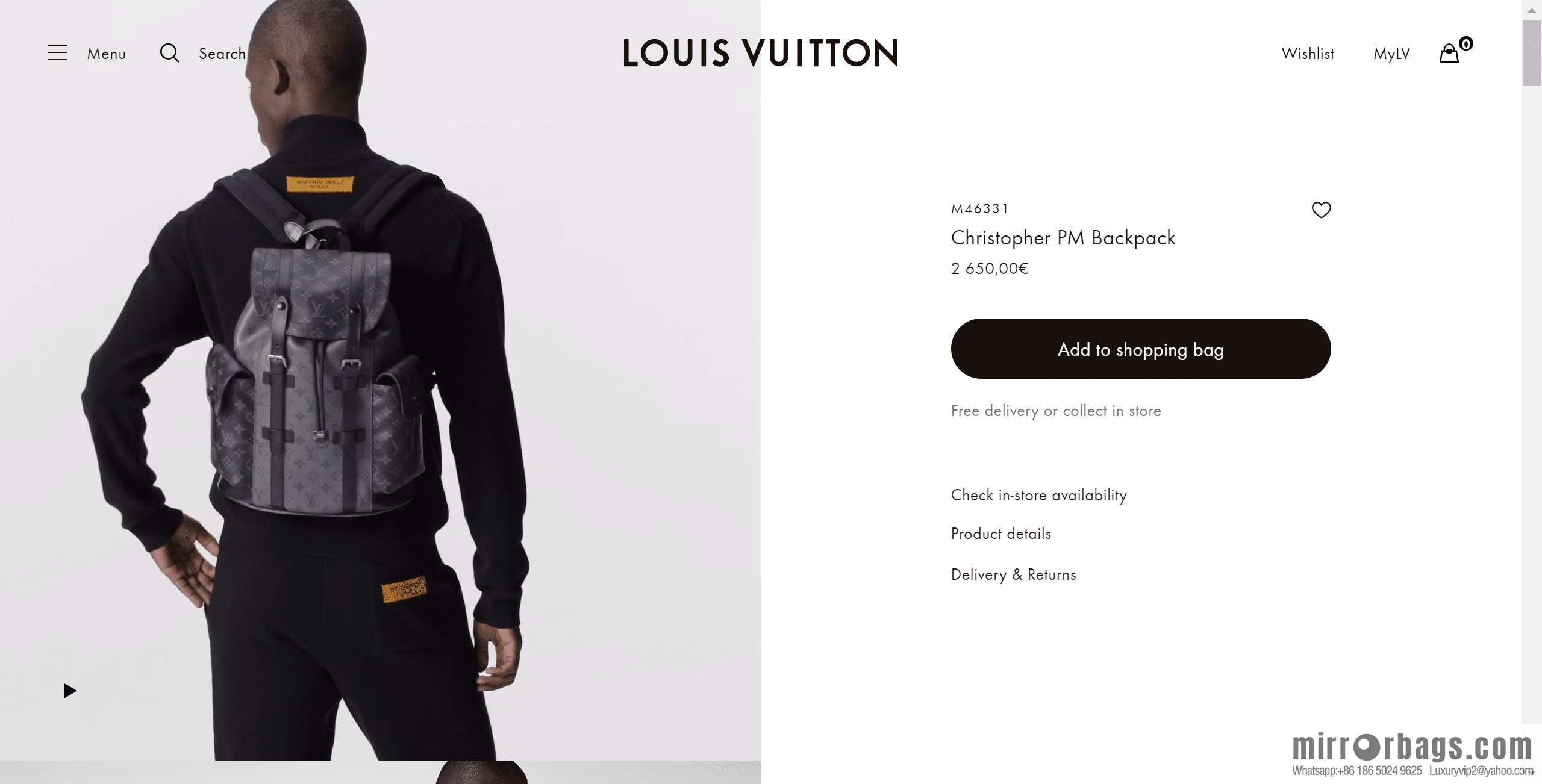 LV M46331 CHRISTOPHER S backpack