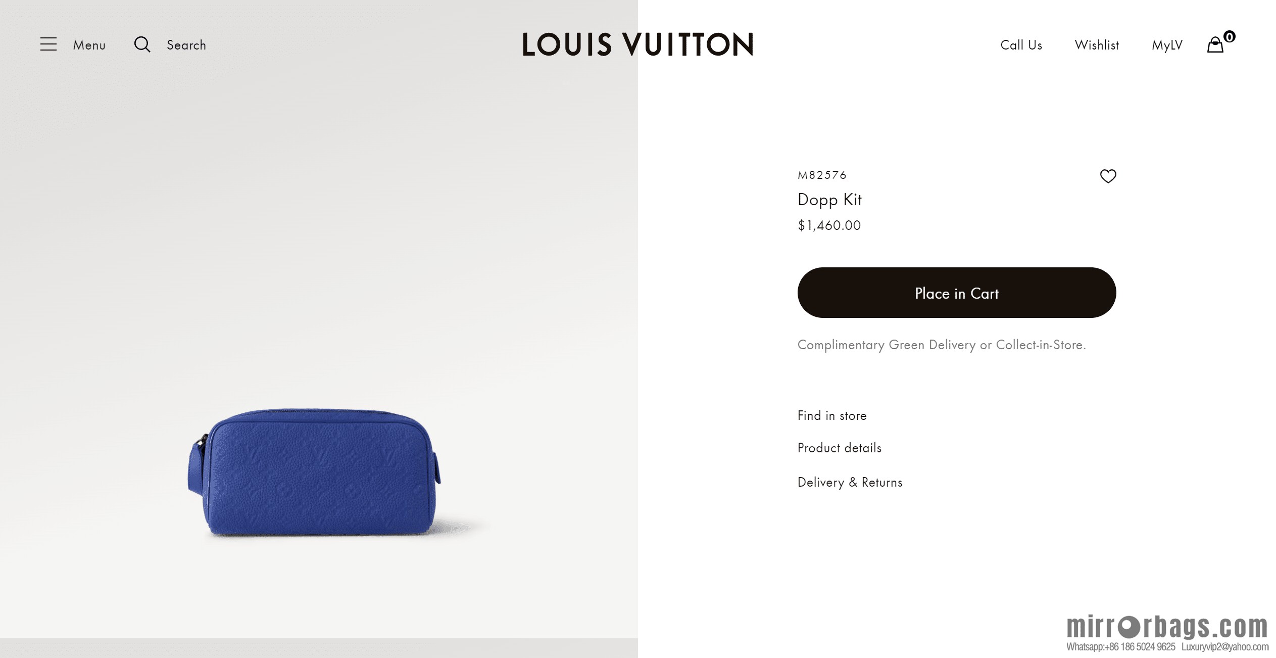 LV M82576 DOPP KIT toilet bag