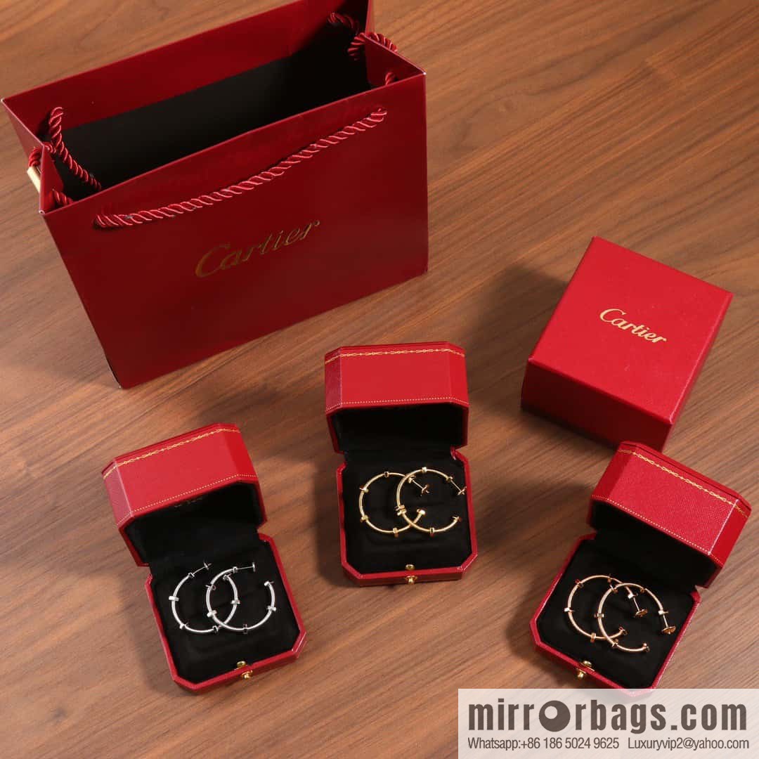 ☀Cartier ECROU DE CARTIER Screw Earrings