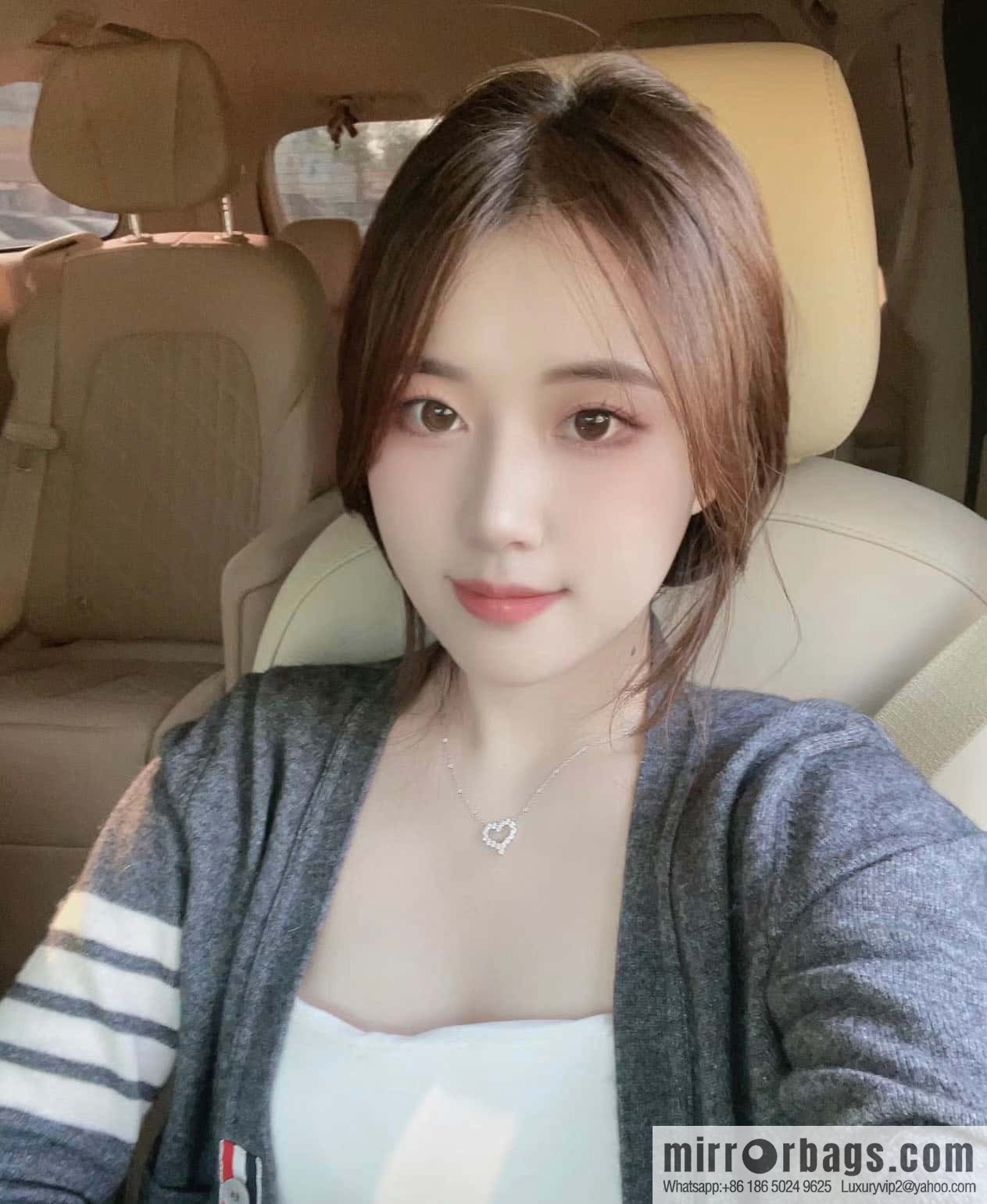 New ☑️ tiffany full diamond peach heart love necklace