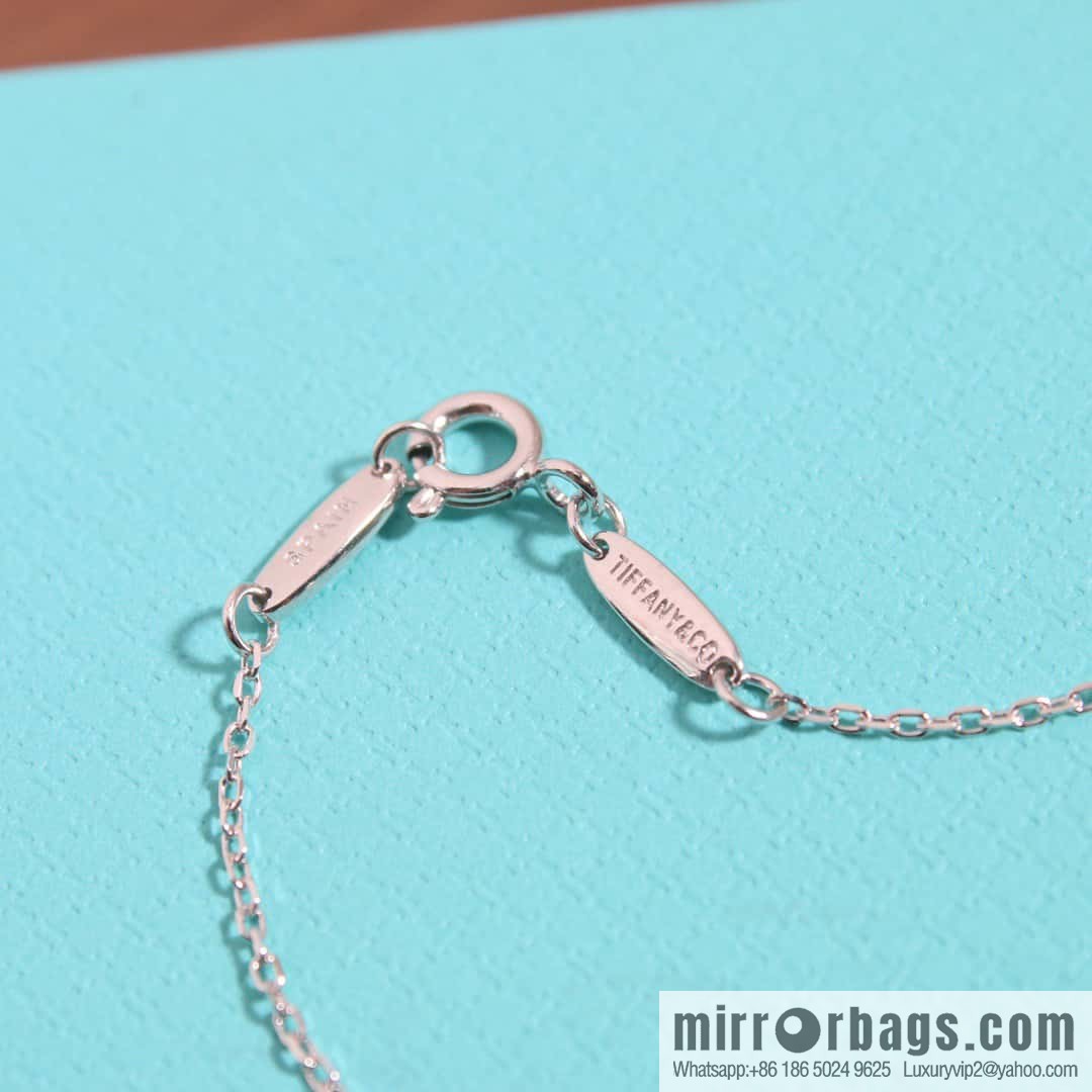 New ☑️ tiffany full diamond peach heart love necklace