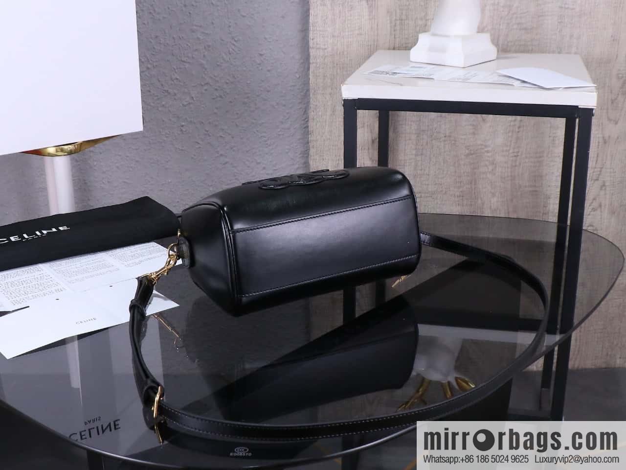 [Premium quality, all-steel hardware γπππππ‘π| small smooth cow leather (fabric) Boston model: 113773