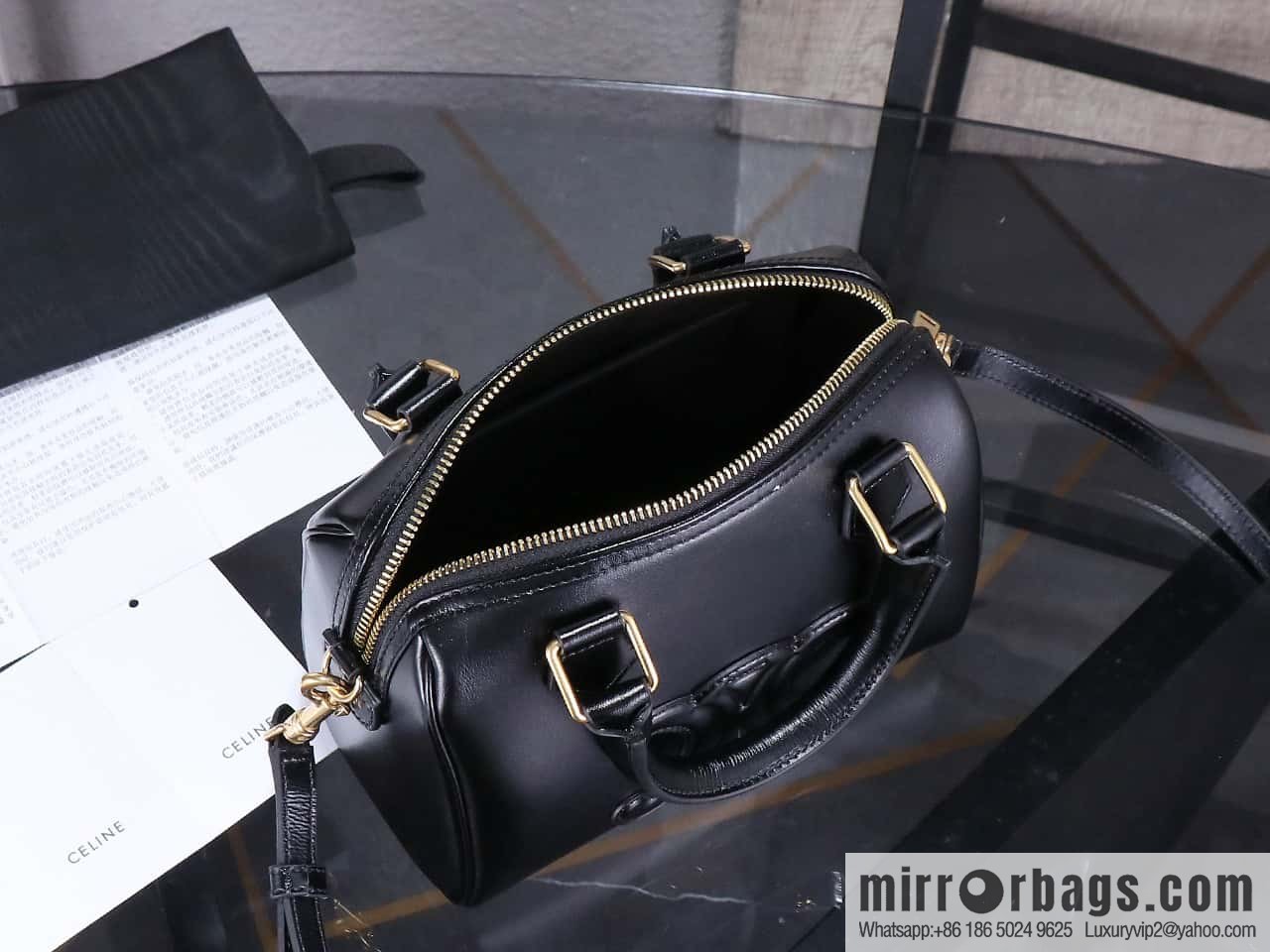 [Premium quality, all-steel hardware γπππππ‘π| small smooth cow leather (fabric) Boston model: 113773