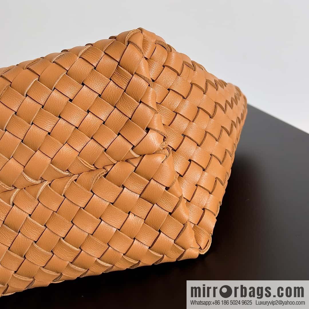 BV Mini Cabat Limited Edition mini vegetable basket BAG model; 709464 light brown