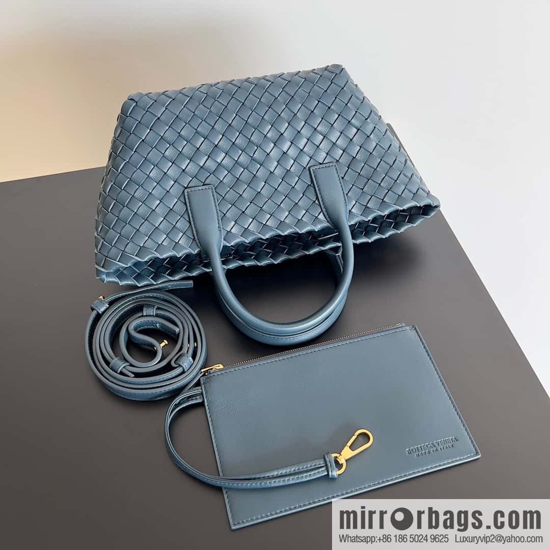 BV Mini Cabat Limited Edition mini vegetable basket BAG model; 709464 blue