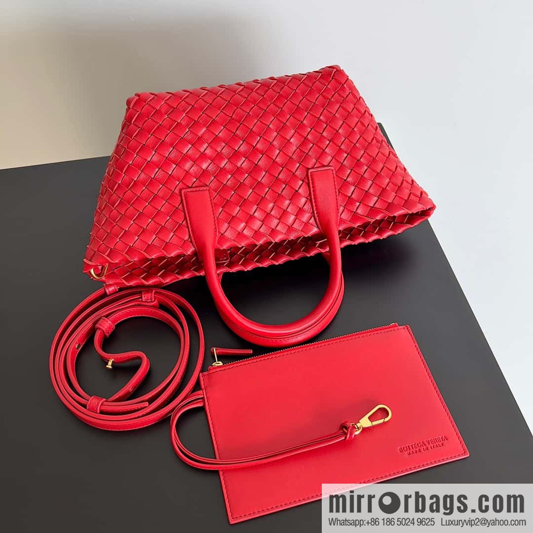 BV Mini Cabat Limited Edition mini vegetable basket BAG model; 709464 big red