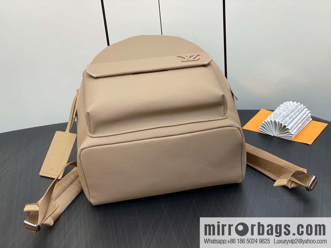 [Premium‑quality] M23708 apricot, full leather backpack series TAKEOFF backpack LV NEW BACKPACK backpack