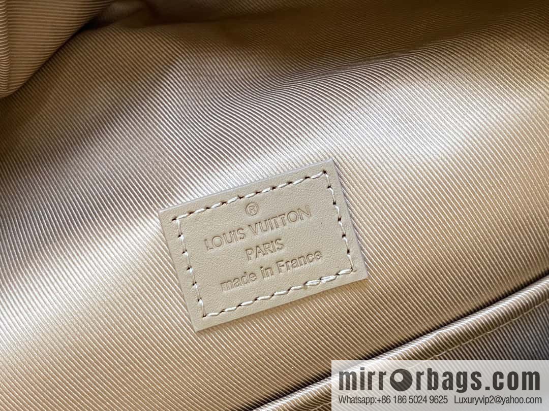 [Premium‑quality] M23708 apricot, full leather backpack series TAKEOFF backpack LV NEW BACKPACK backpack