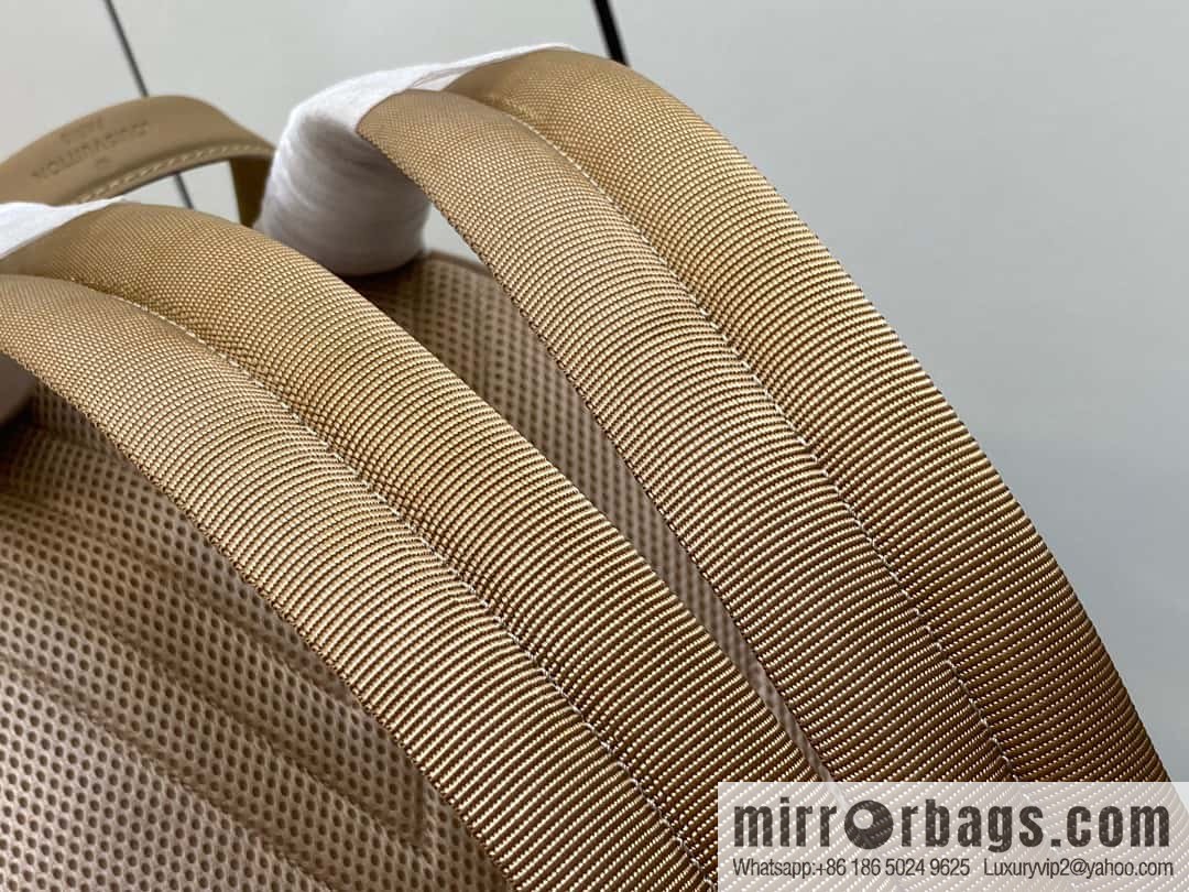 [Premium‑quality] M23708 apricot, full leather backpack series TAKEOFF backpack LV NEW BACKPACK backpack