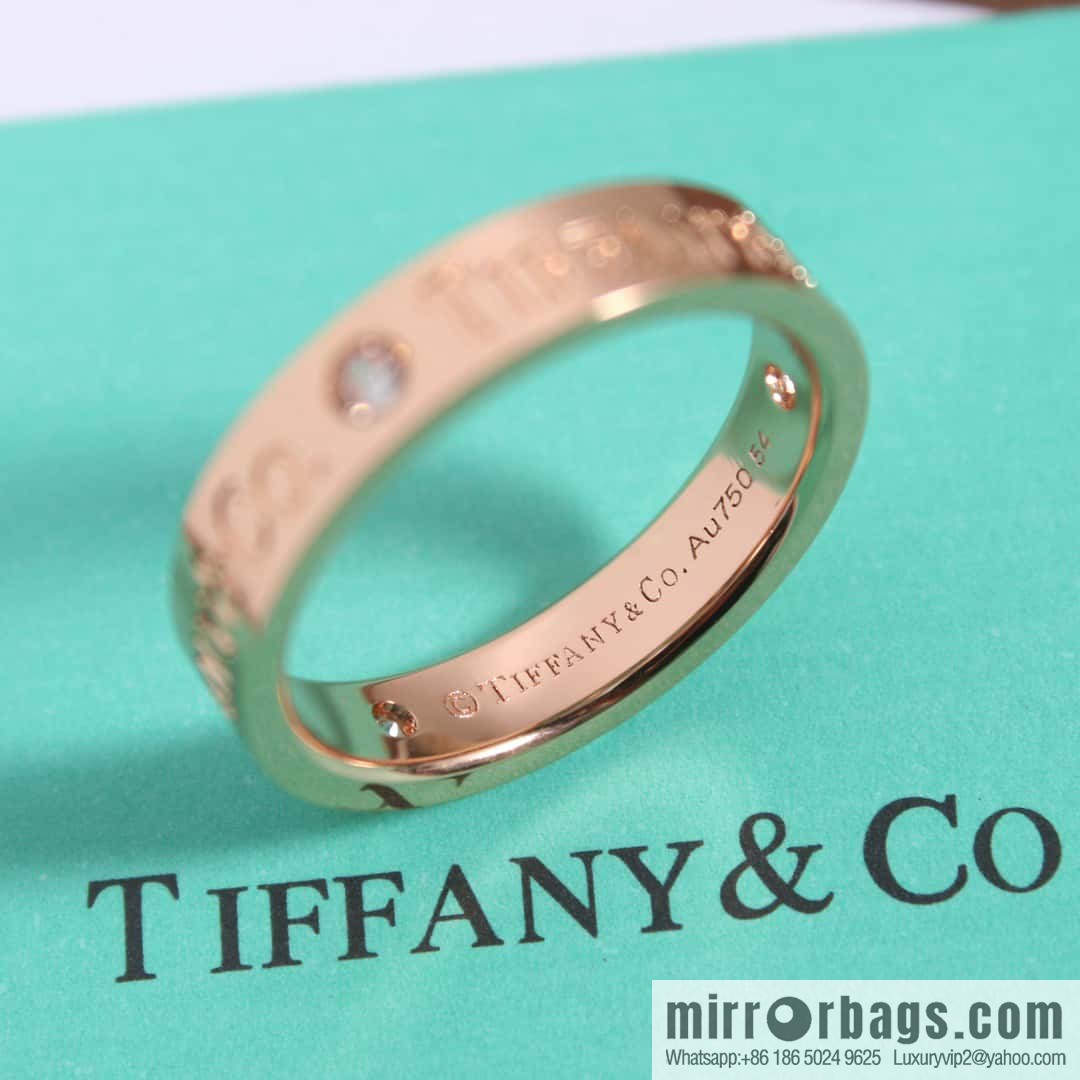 [Single] New ☑️ Tiffany & Co ® series three-diamond letter ring, wide version 4mm narrow version 3mm