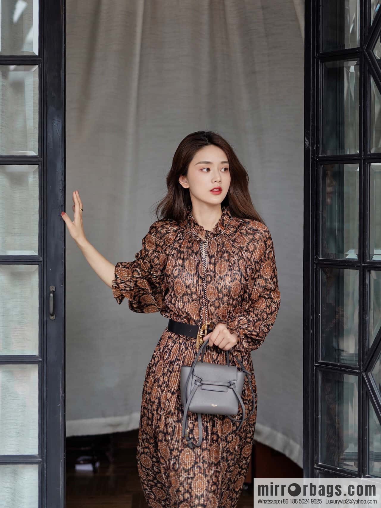 CELINE Belf PICO mini grained calfskin handbag, model 194263