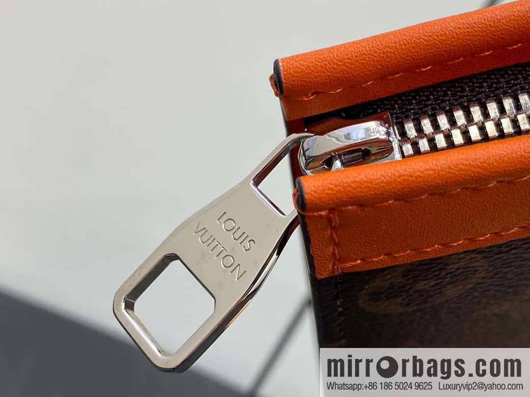 [Premium‑quality] M61692 monogram orange M82855 clutch bag series Pochette Voyage medium handbag