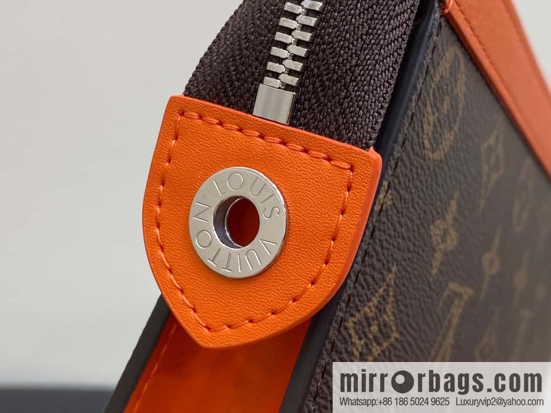 [Premium‑quality] M61692 monogram orange M82855 clutch bag series Pochette Voyage medium handbag
