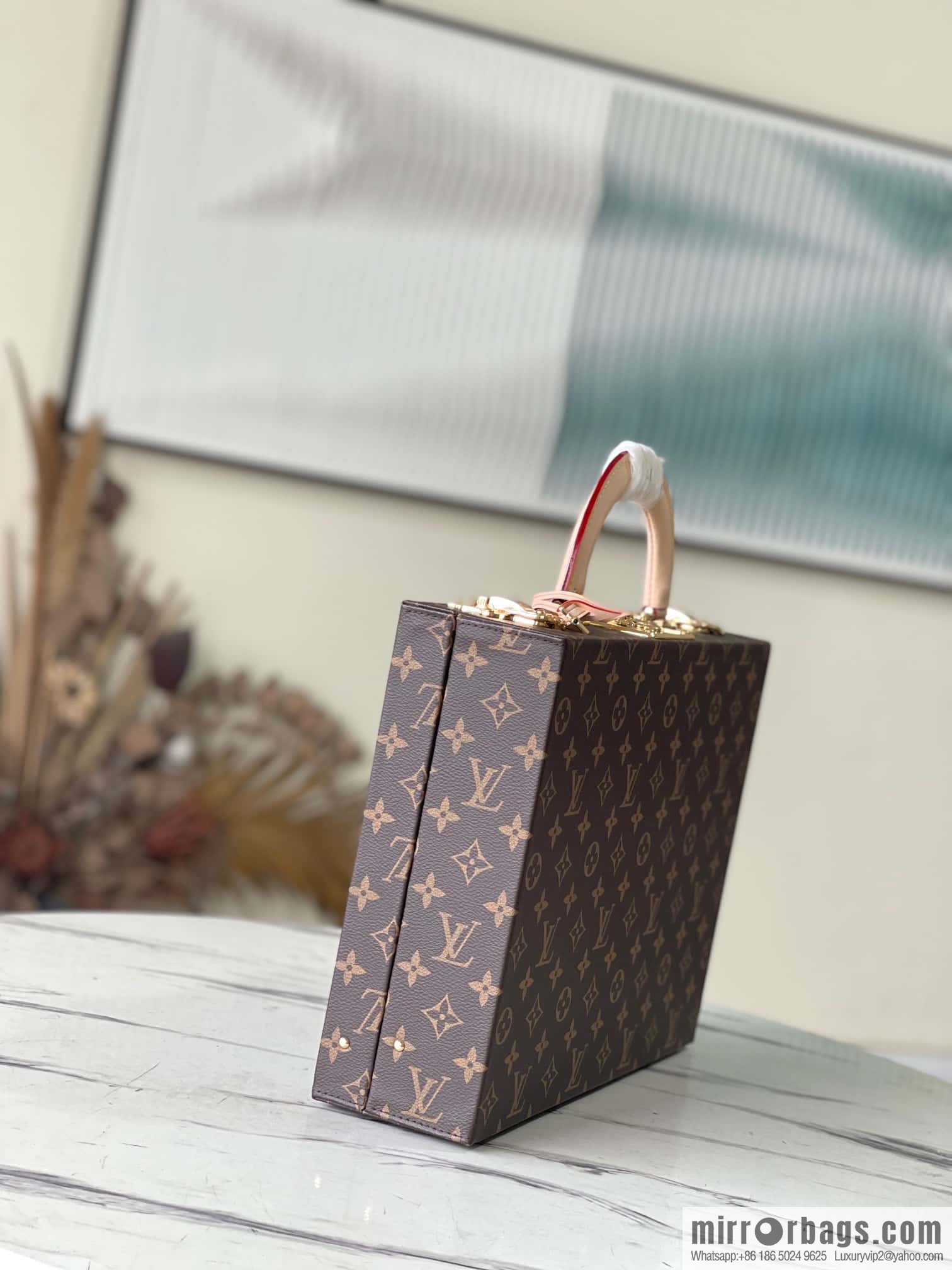 M20076 Apricot Monogram Jewelry Box