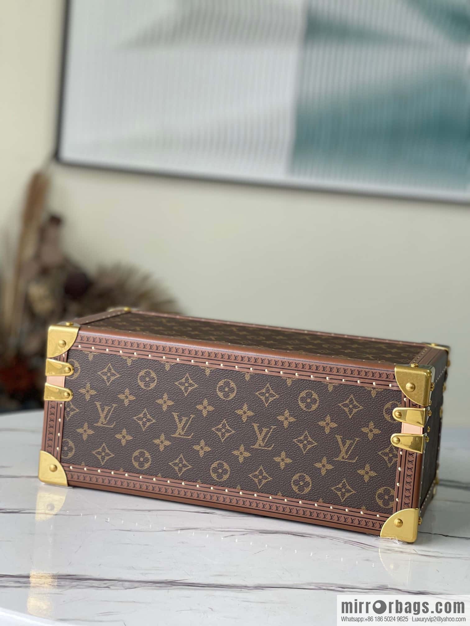 πM20209 monogram Apricot, Multifunctional Storage Box MCoffret Accessoires Hard Case