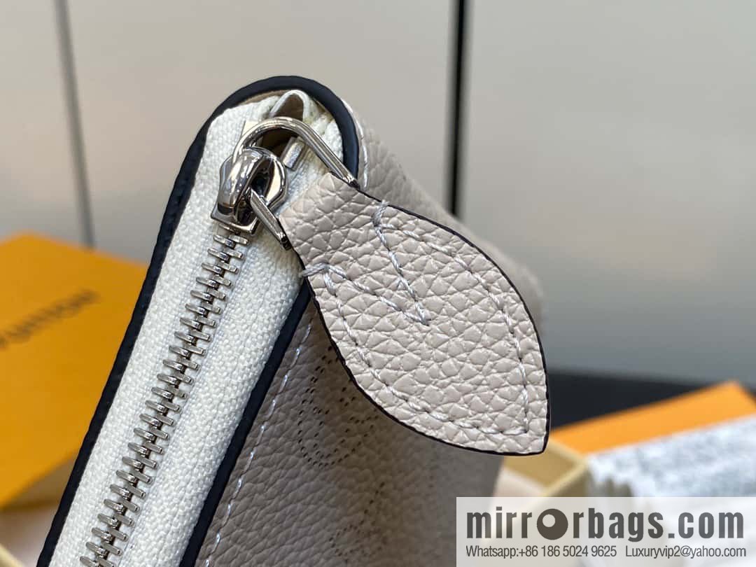 [Premium‑quality] M81558 gray, full leather zipper wallet series