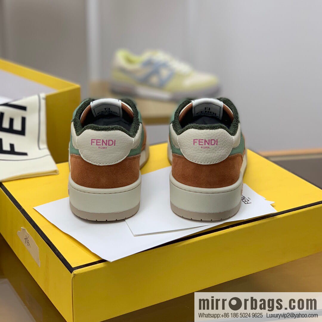 Fendi men's Vintage sneakers in white leather