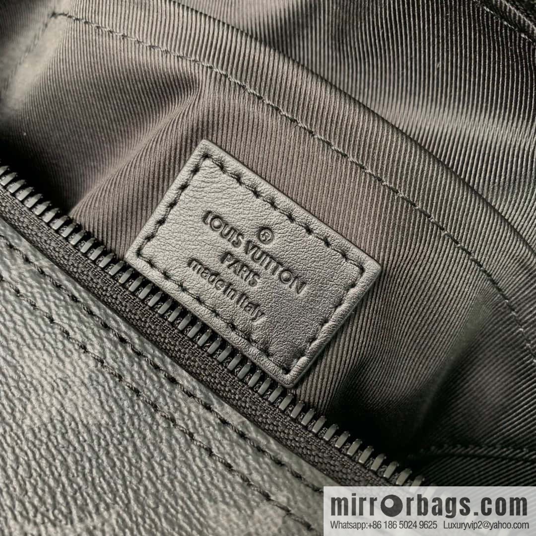 M46692 Black Flower, Soft Polochon Handbag