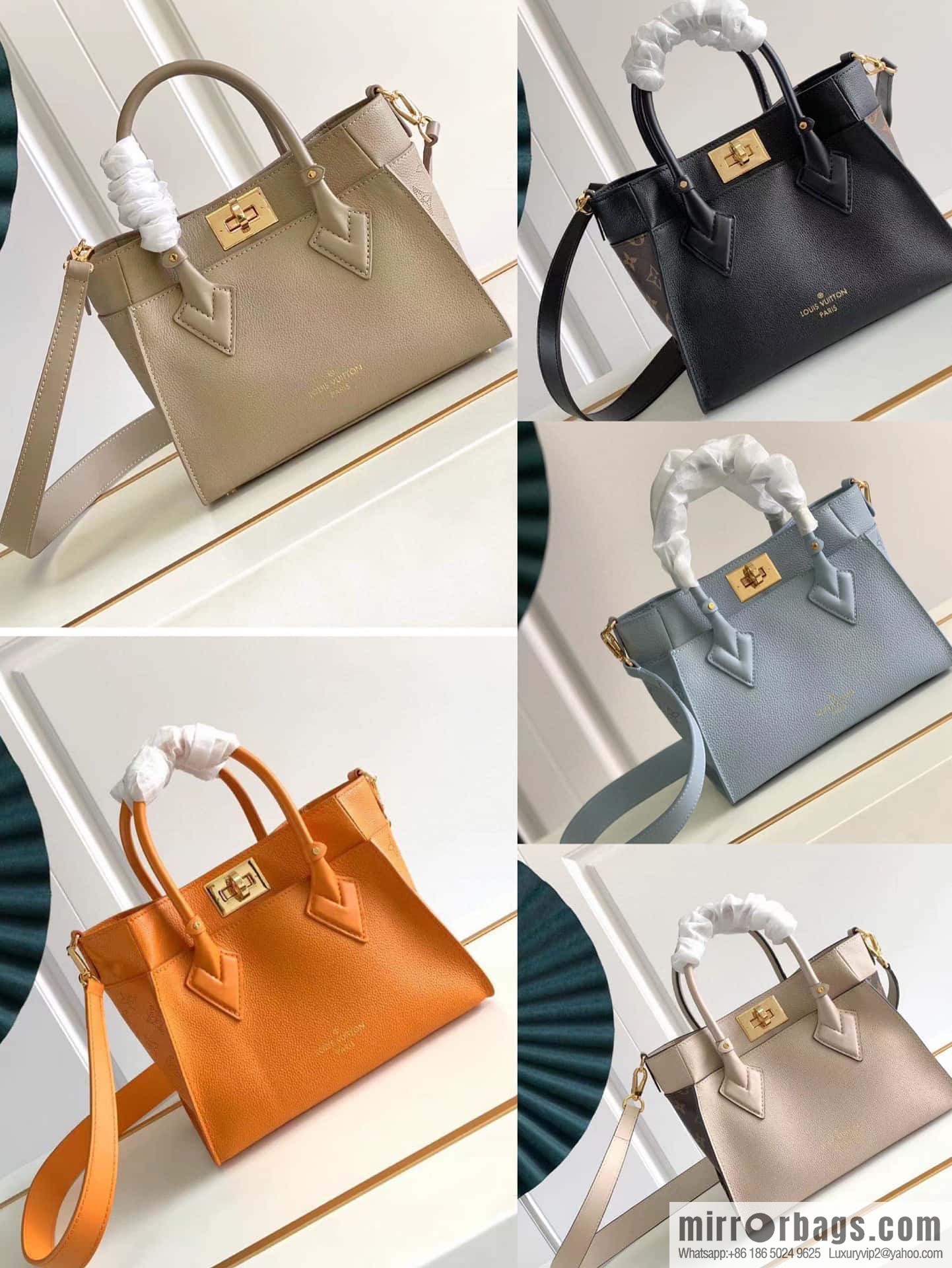 Top original order M57728 orange ON MY SIDE small handbag