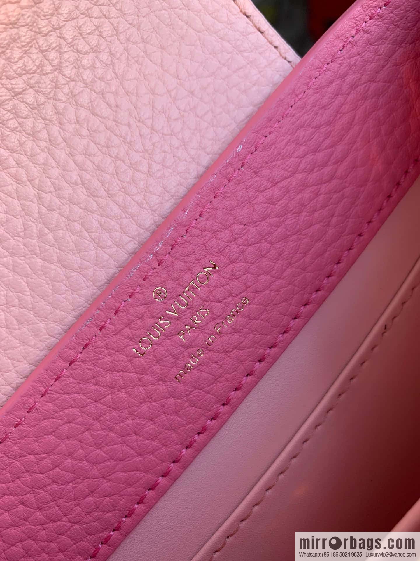 M22375 pink Capucines mini handbag