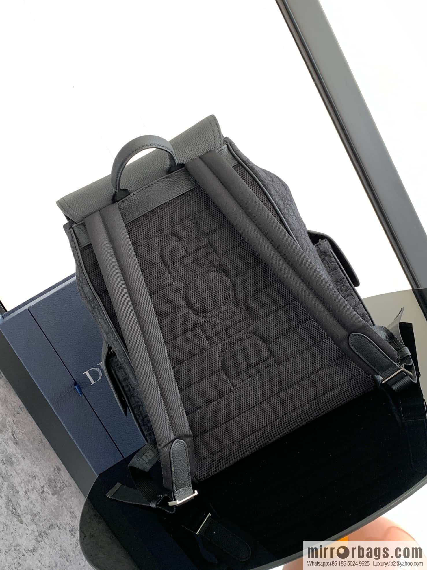 DIOR Oblique printed saddle backpack