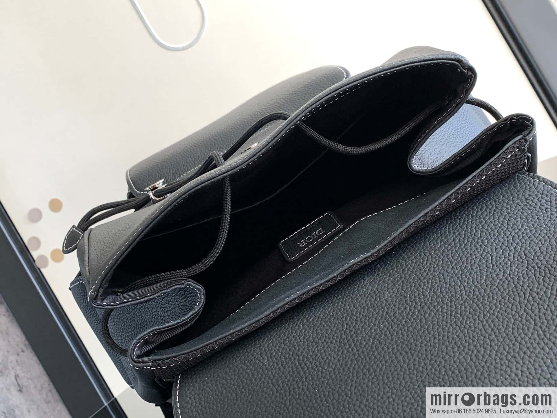 DIOR Oblique printed saddle backpack