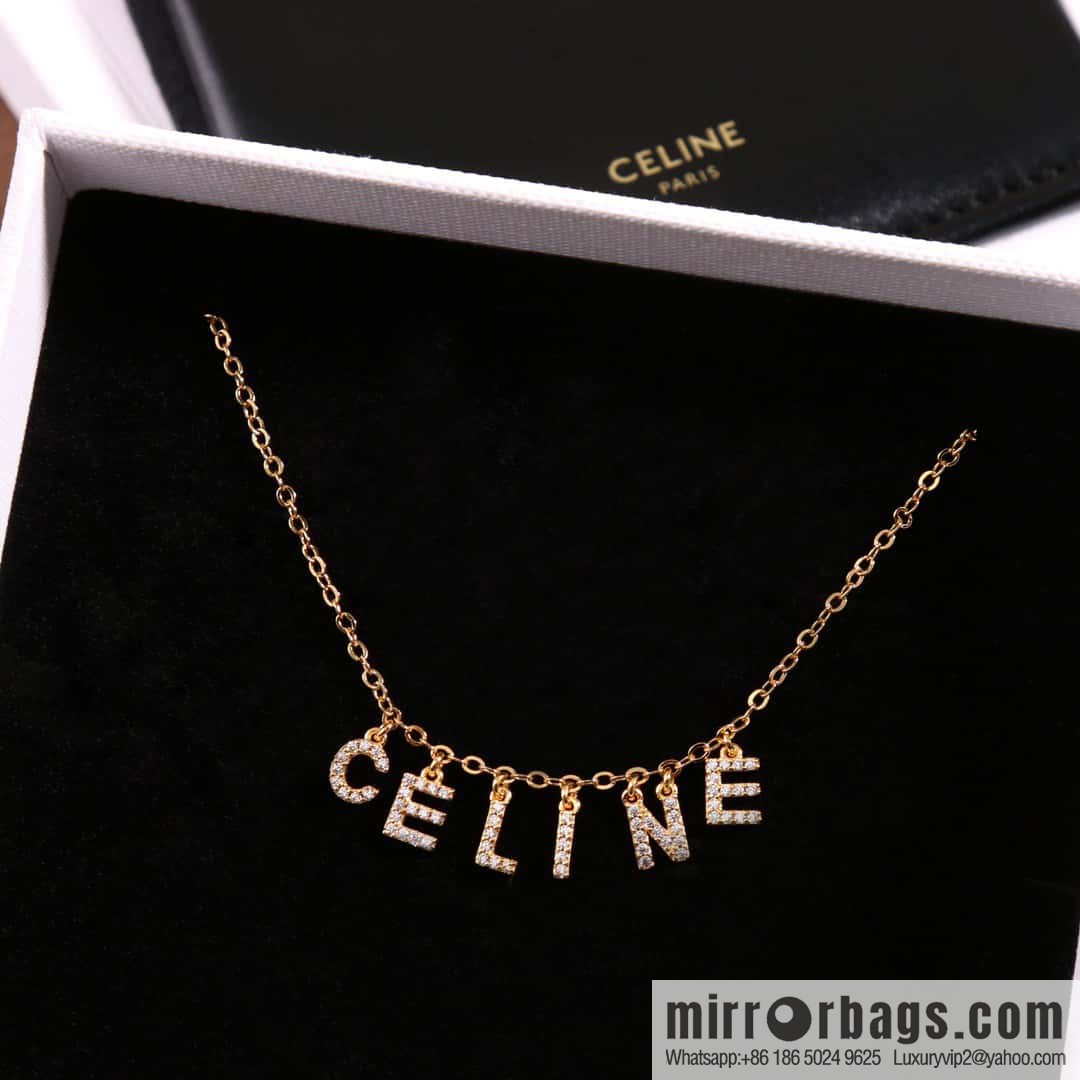 ❗️New ❗️ ☀️ New ☑️ Celine tassel full diamond letter necklace ☀️