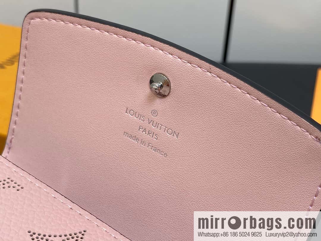 [Premium‑quality] M62542 pink full leather flip wallet series IRIS COMPACT wallet