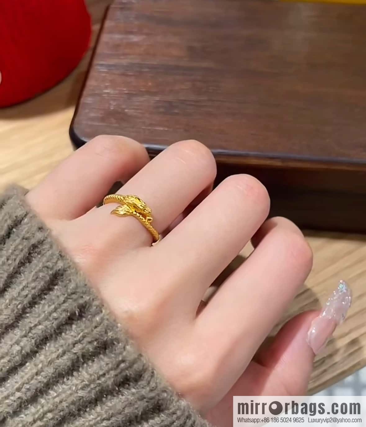 ☀️Chow Tai Fook Dragon Year series Xiaohongshu grass Internet celebrity wind Shenlong wagging tail ring ☀️