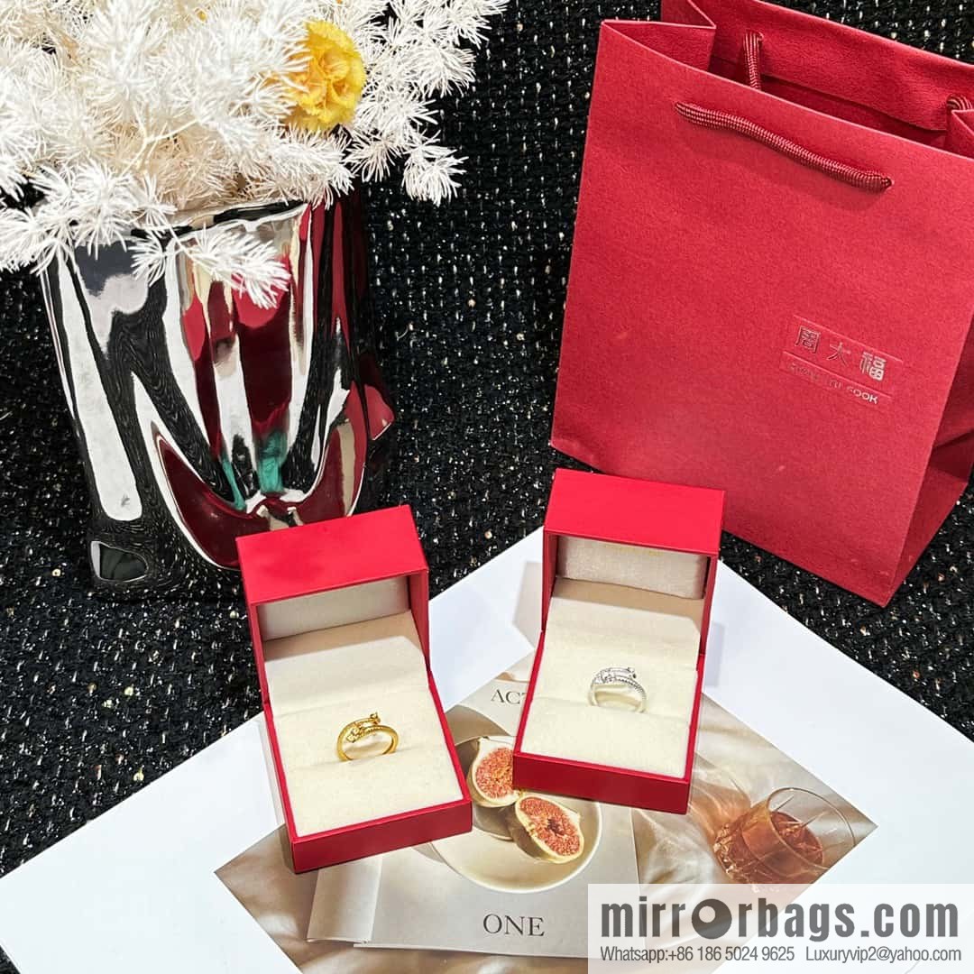 ☀️Chow Tai Fook Dragon Year series Xiaohongshu grass Internet celebrity wind Shenlong wagging tail ring ☀️